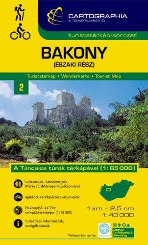 Bakony - északi rész turistatérkép 1:40.000